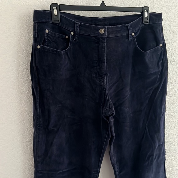 Fashion Bug Navy Blue Corduroy Pants - Picture 2 of 8